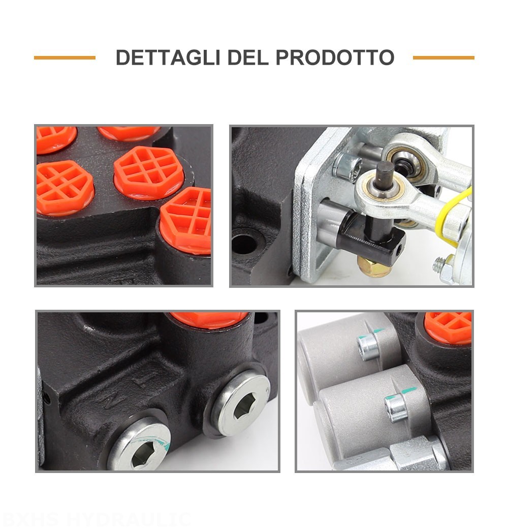 P40-2OT Manuale e joystick 2 Spool Valvola direzionale monoblocco